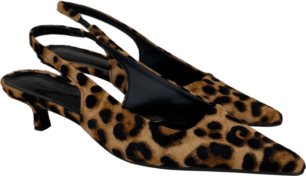 Source Unknown Nalita Cow - hair Slingback Pumps, Leo Brown UK 5 EU 38 👠 - Reliked
