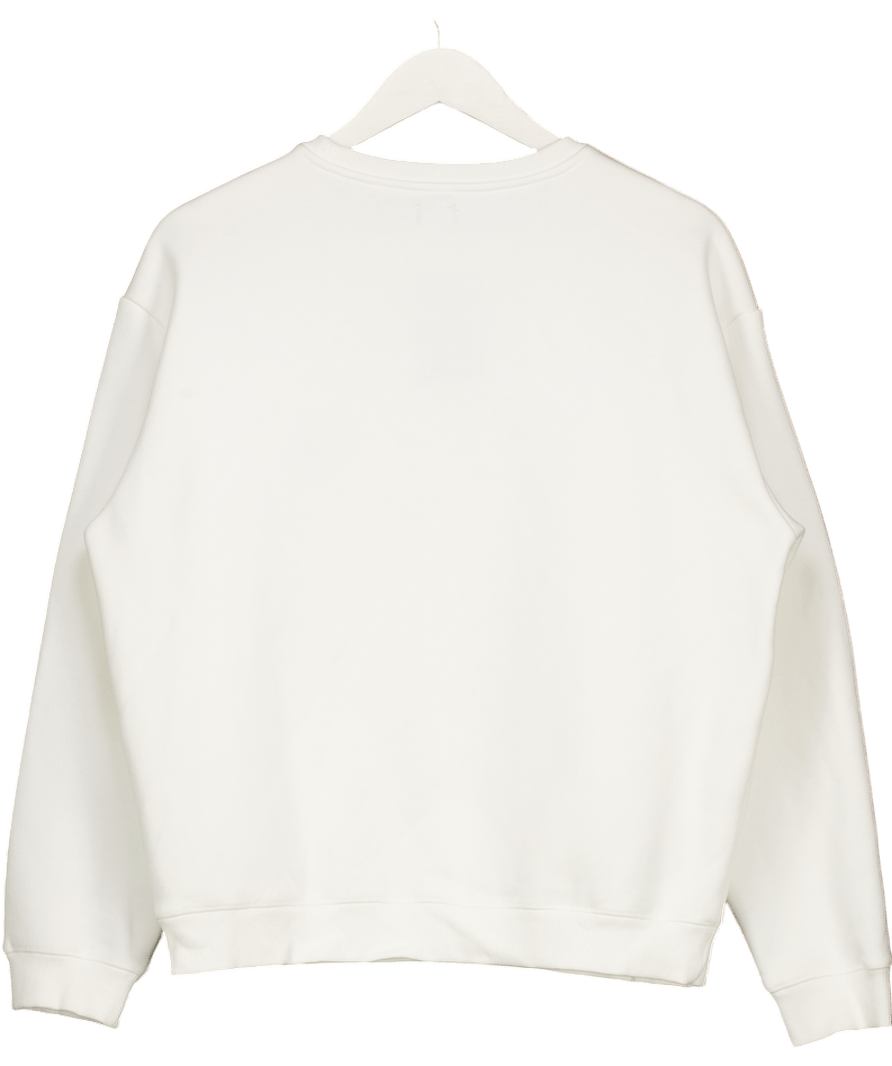 SPACE NK Cream Summer Society Sweatshirt UK M - Reliked