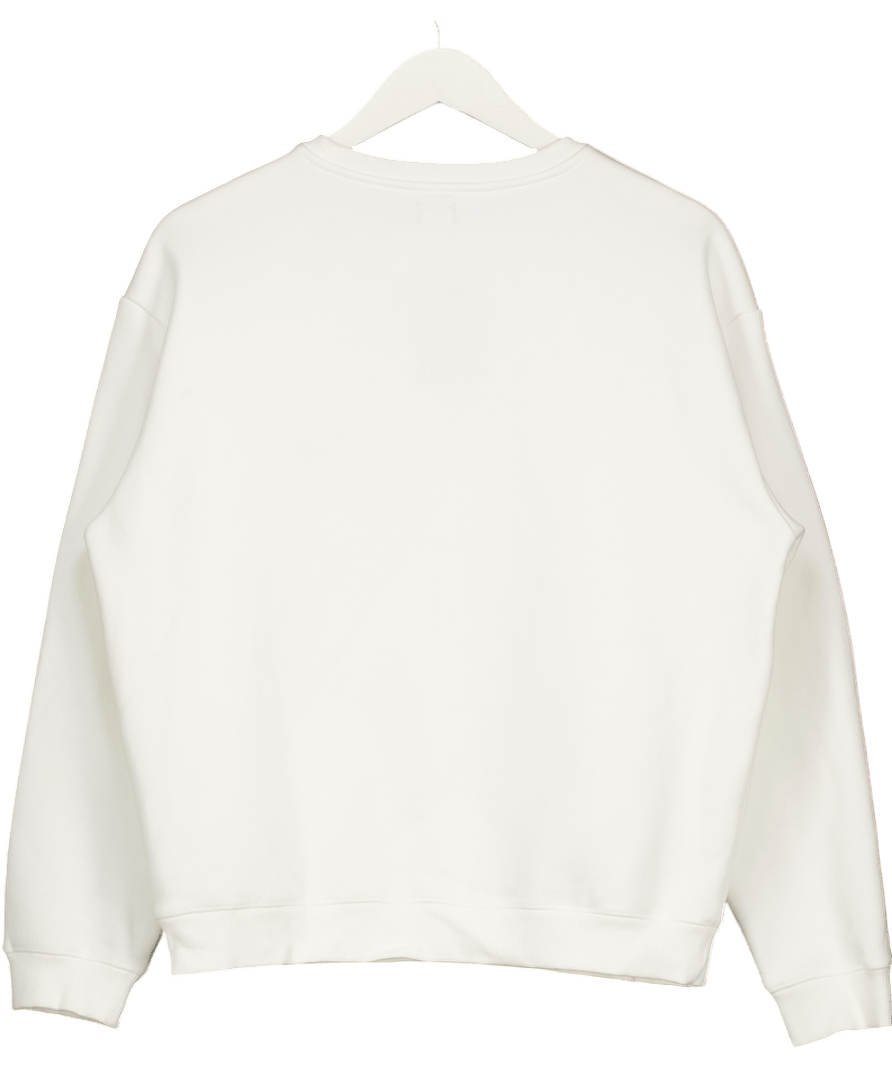 SPACE NK Cream Summer Society Sweatshirt UK M - Reliked