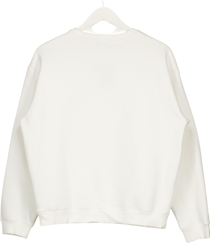 Space NK Space Nk Ivory White Summer Society Sweatshirt UK M - Reliked