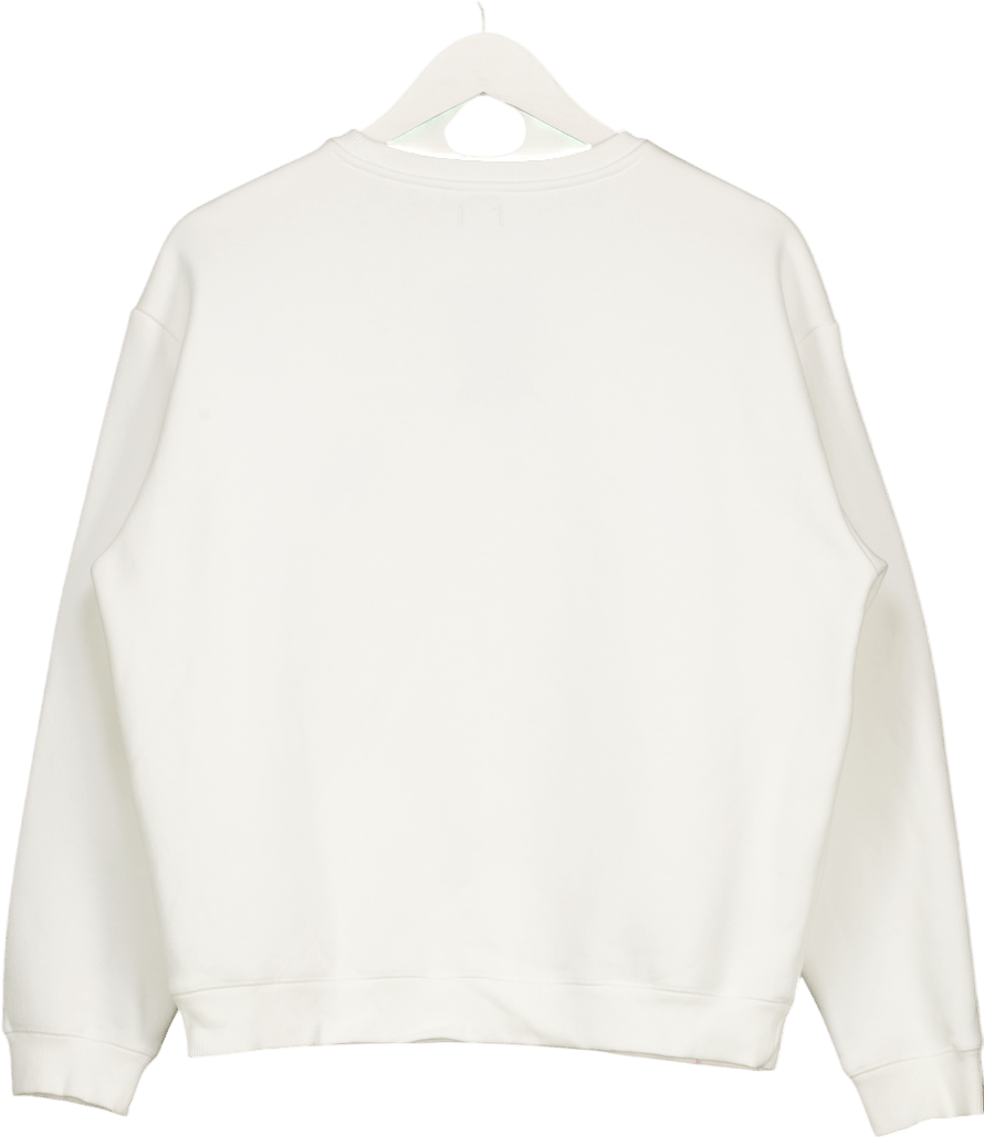 Space NK Space Nk Ivory White Summer Society Sweatshirt UK M - Reliked