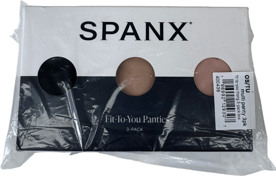 Spanx Multicoloured Spanxsmooth Fit - to - you Supima Cotton Thong 3 - pack Box One Size - Reliked