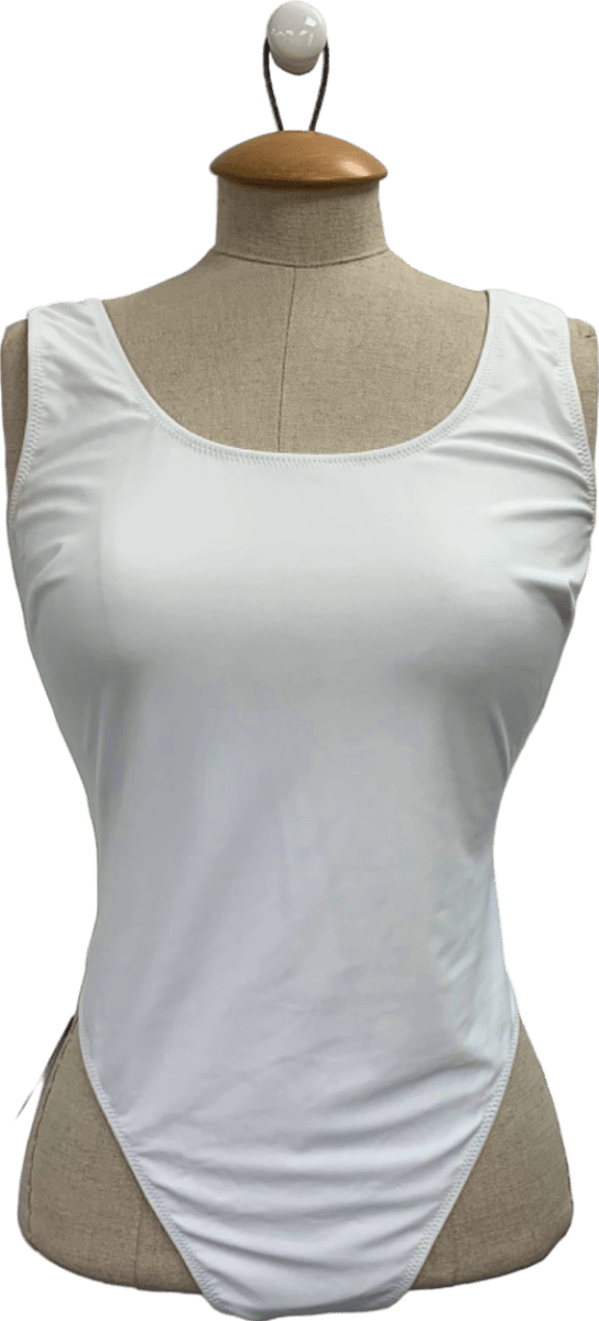 Speerise White Bodysuit Thong Style UK L - Reliked