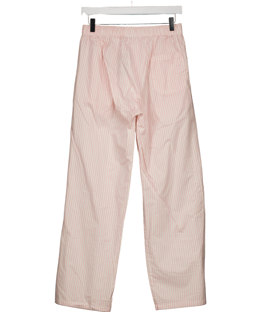 Speltham Pink & White Striped Unisex Lounge Pants UK M - Reliked