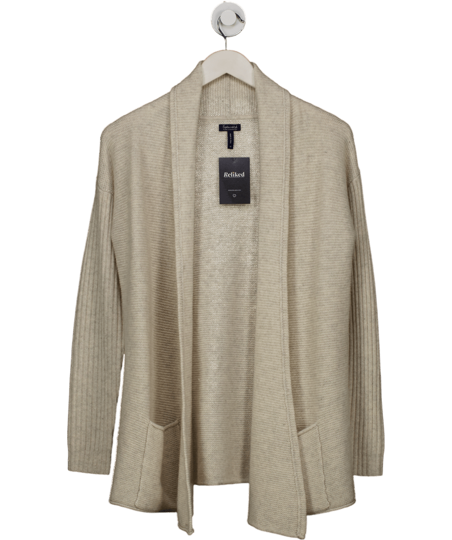 Splendid Light Grey 100% Pure Cashmere Tori Cardigan UK XS - Reliked