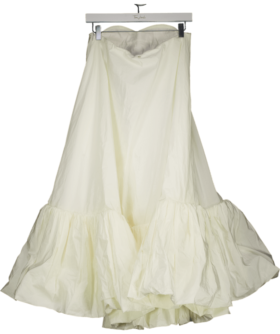 Sportmax Cream Nevada Taffeta Midi Dress UK 8 - Reliked