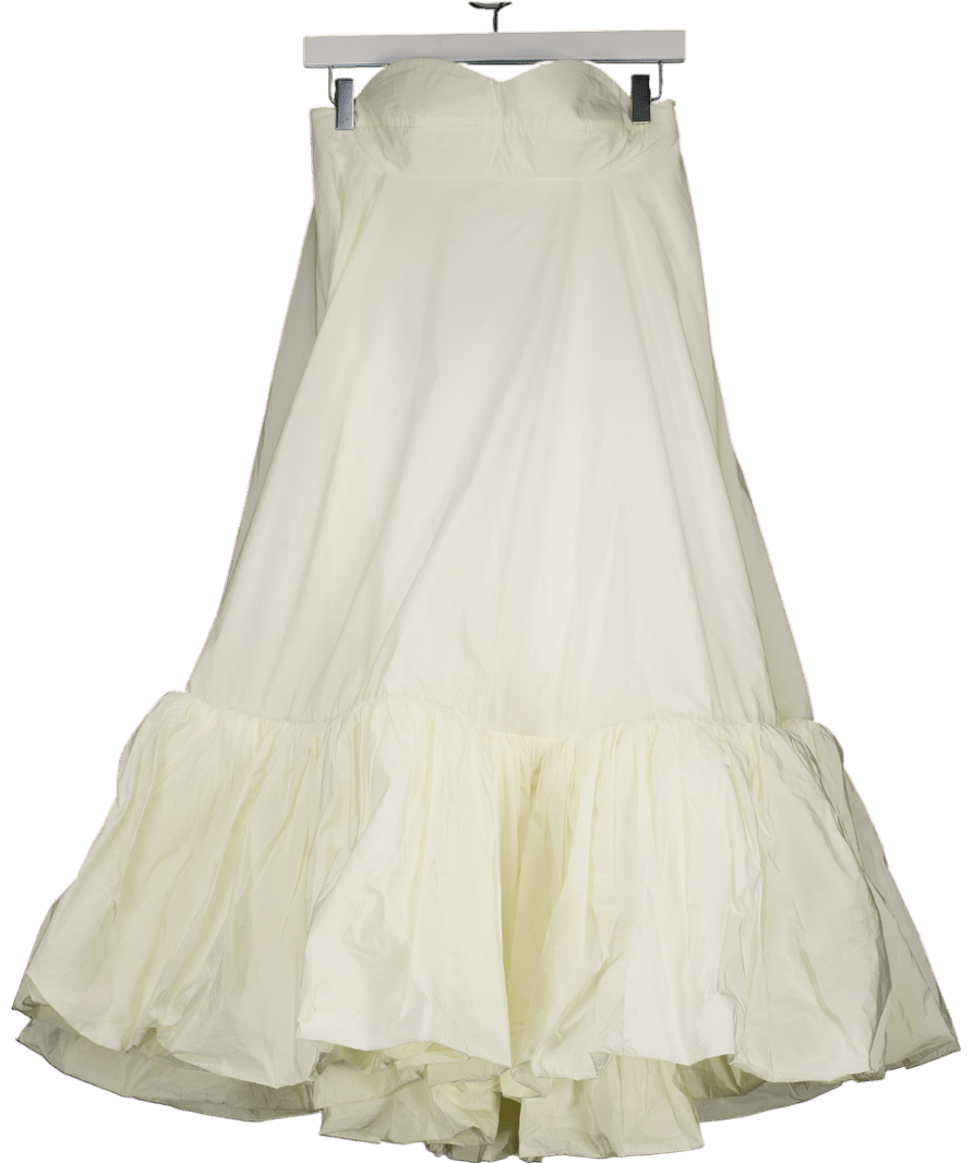 Sportmax Cream Nevada Taffeta Midi Dress UK 8 - Reliked