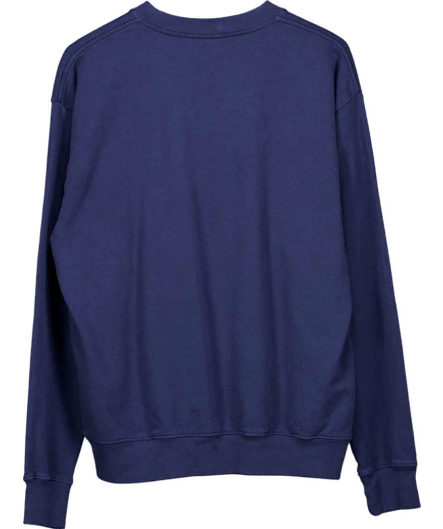 Sporty & Rich California Crewneck Navy Blue Gold/white UK M - Reliked