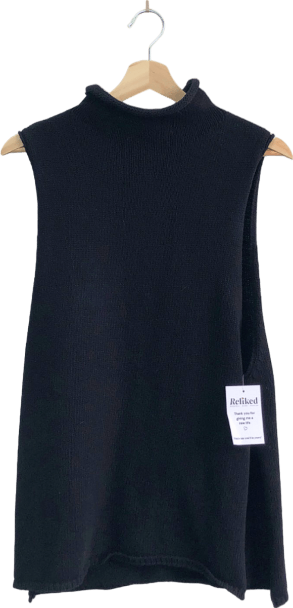 St. Agni Black Sleeveless Funnel Neck Top XS/S - Reliked