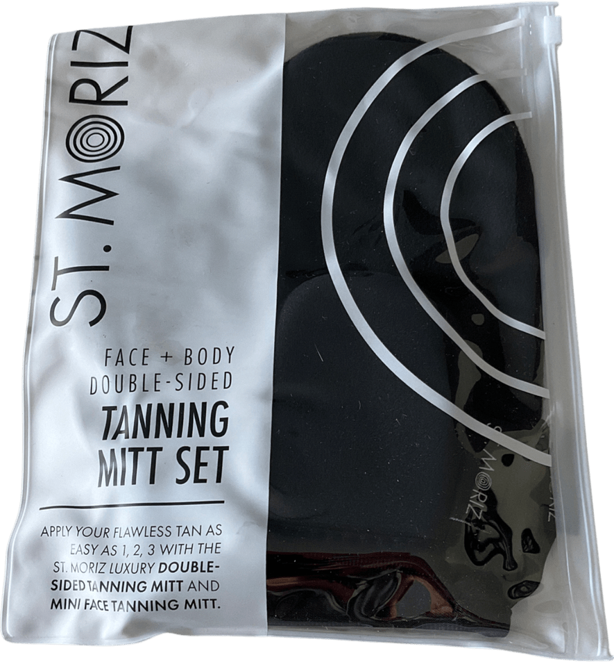 St Moriz Luxury Double Sided Self Tanning Mitt With Face Mitt Set One size - Reliked