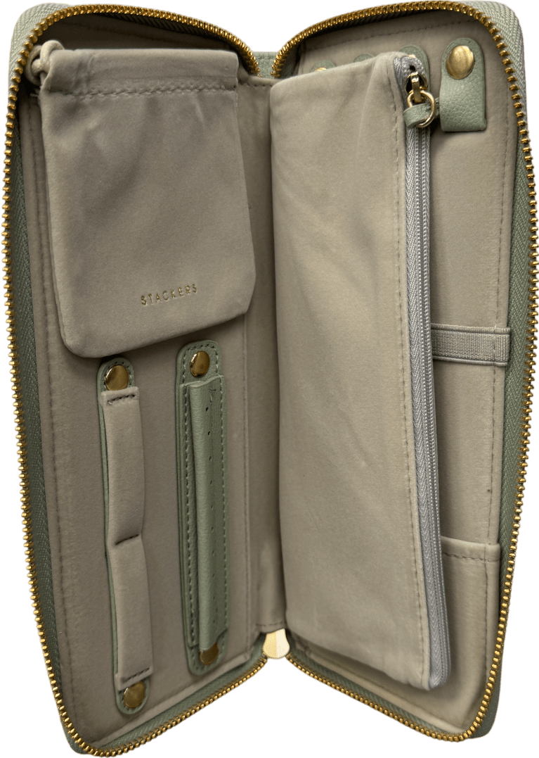Stackers Jewellery Wallet, Sage Green One Size - Reliked