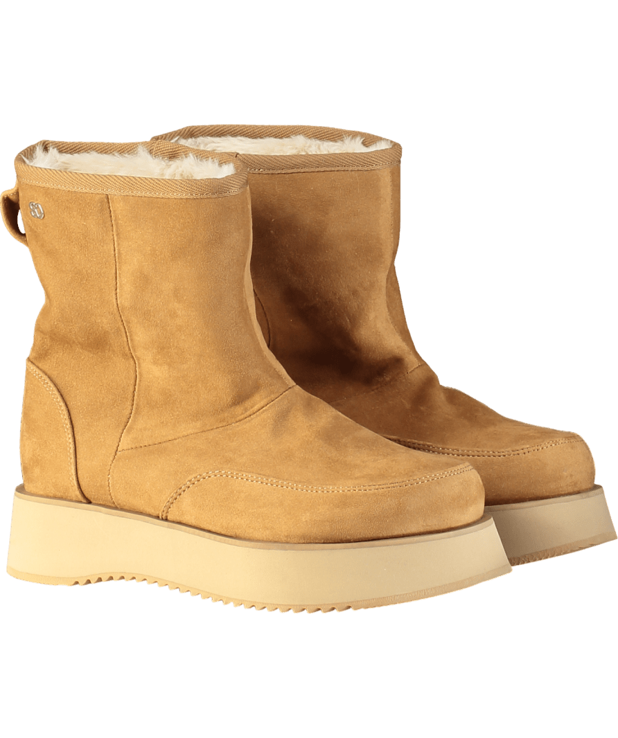 Stand Oil Beige Hatched Winter Boots UK 5 EU 38 👠 - Reliked