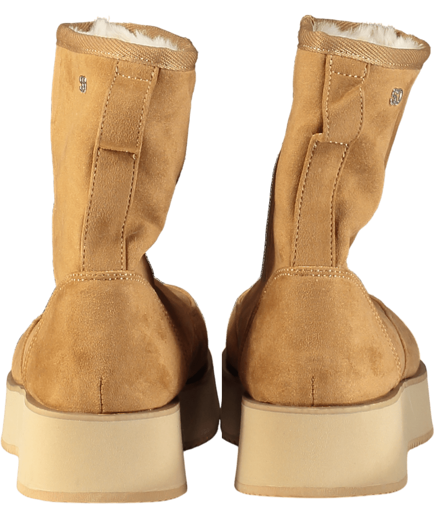 Stand Oil Beige Hatched Winter Boots UK 5 EU 38 👠 - Reliked