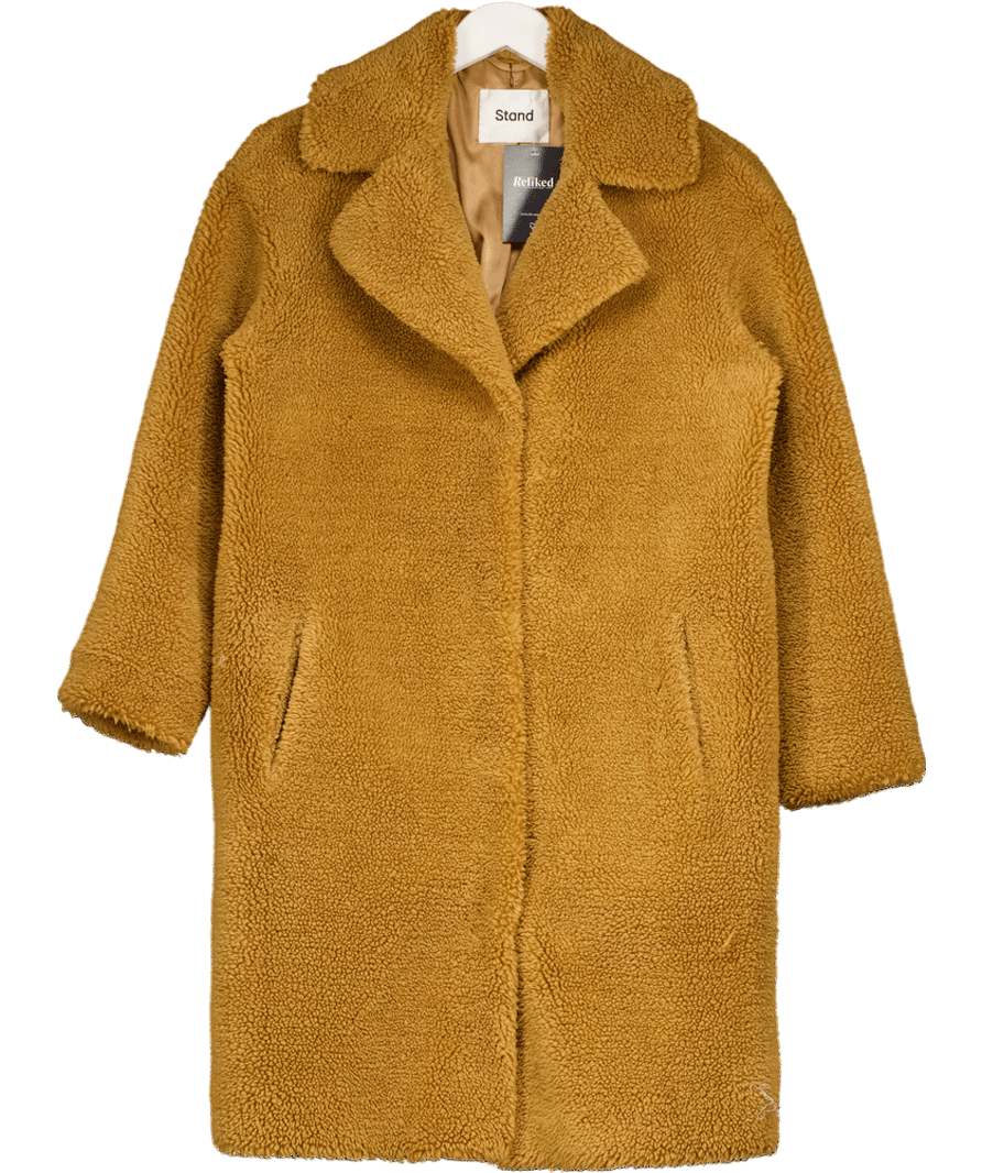 Stand Studio Brown Teddy Coat UK S - Reliked