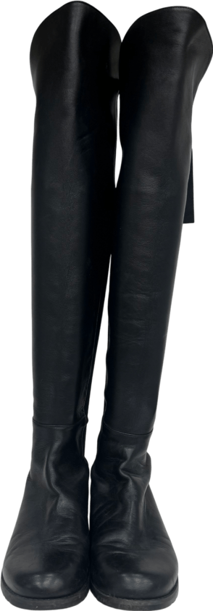 Staurt Weitzman Black 5050 Knee - hi Lug Boot UK 4.5 EU 37.5 👠 - Reliked