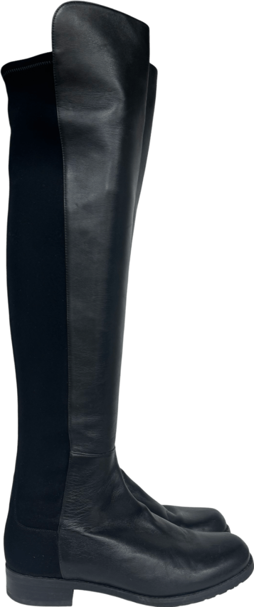 Staurt Weitzman Black 5050 Knee - hi Lug Boot UK 4.5 EU 37.5 👠 - Reliked