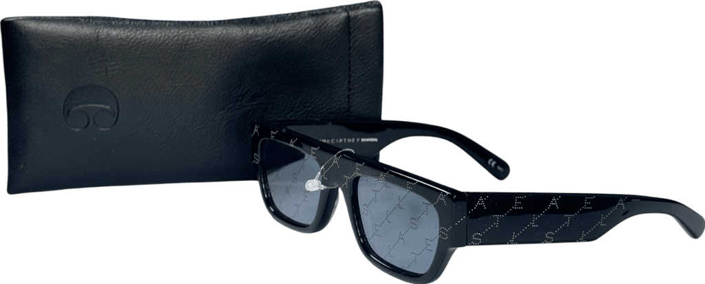Stella McCartney Black Monogram Sunglasses One Size - Reliked