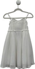 STELLA MCCARTNEY KIDS Ivory White Lace Top Chiffon Dress 3 Years - Reliked