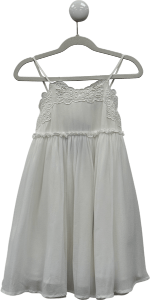 STELLA MCCARTNEY KIDS Ivory White Lace Top Chiffon Dress 3 Years