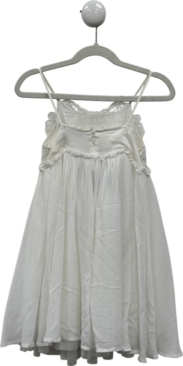 STELLA MCCARTNEY KIDS Ivory White Lace Top Chiffon Dress 3 Years - Reliked