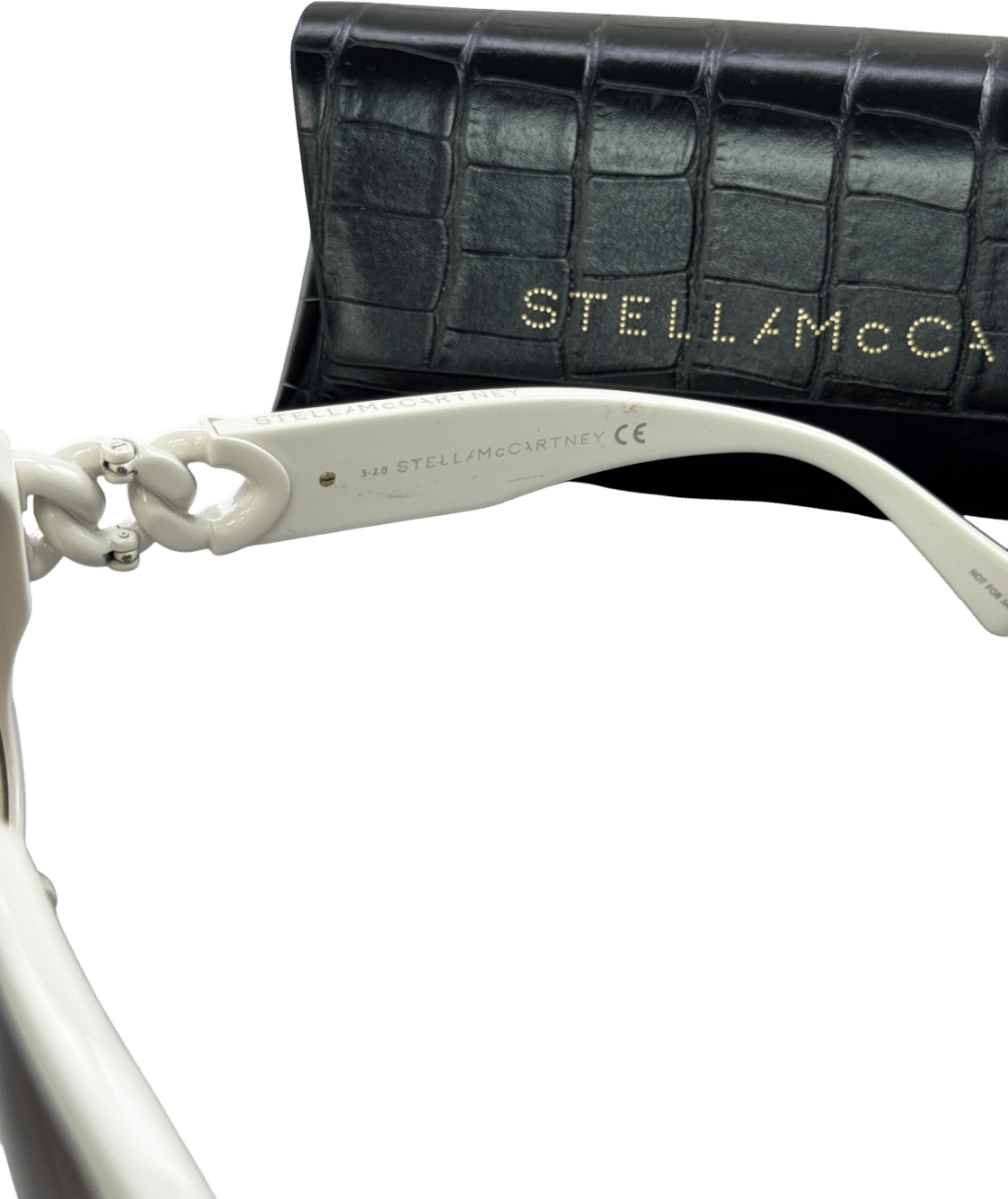 Stella McCartney Sc 40008i 25f Cream Chain Detail Sunglasses In Case - Reliked