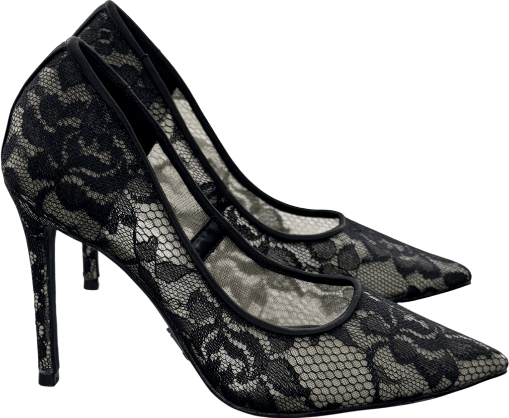 STEVE MADDEN Evelyn - l Pump Black Lace Heels UK 4 EU 37 👠 - Reliked