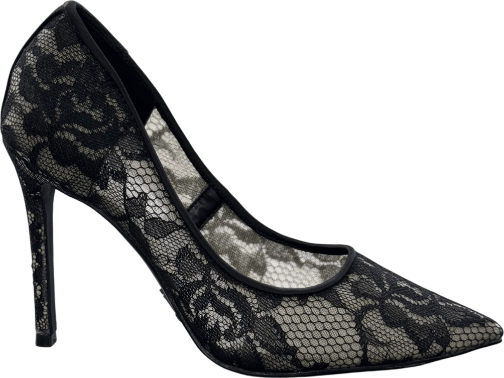 STEVE MADDEN Evelyn - l Pump Black Lace Heels UK 4 EU 37 👠 - Reliked