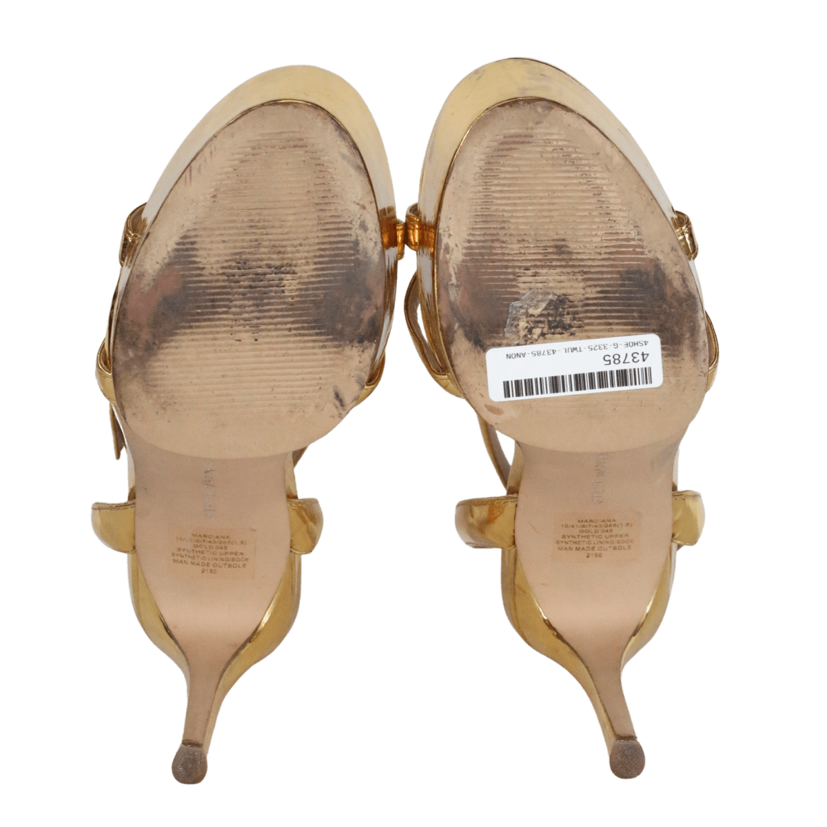 STEVE MADDEN Metallic Gold Platform High Heels UK 8 EU 41 👠 - Reliked