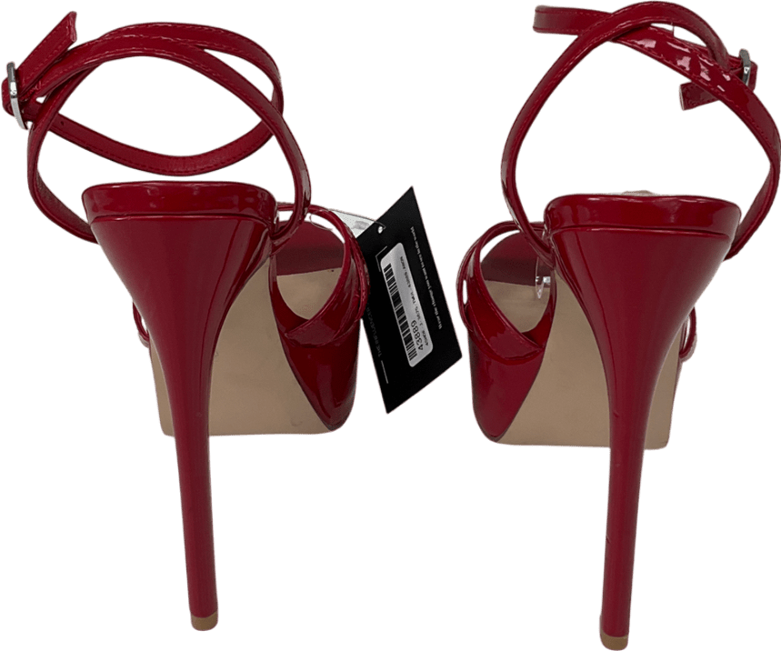 STEVE MADDEN Steve Madden Red Platform Lace Up Heels UK 8 EU 41 👠 - Reliked