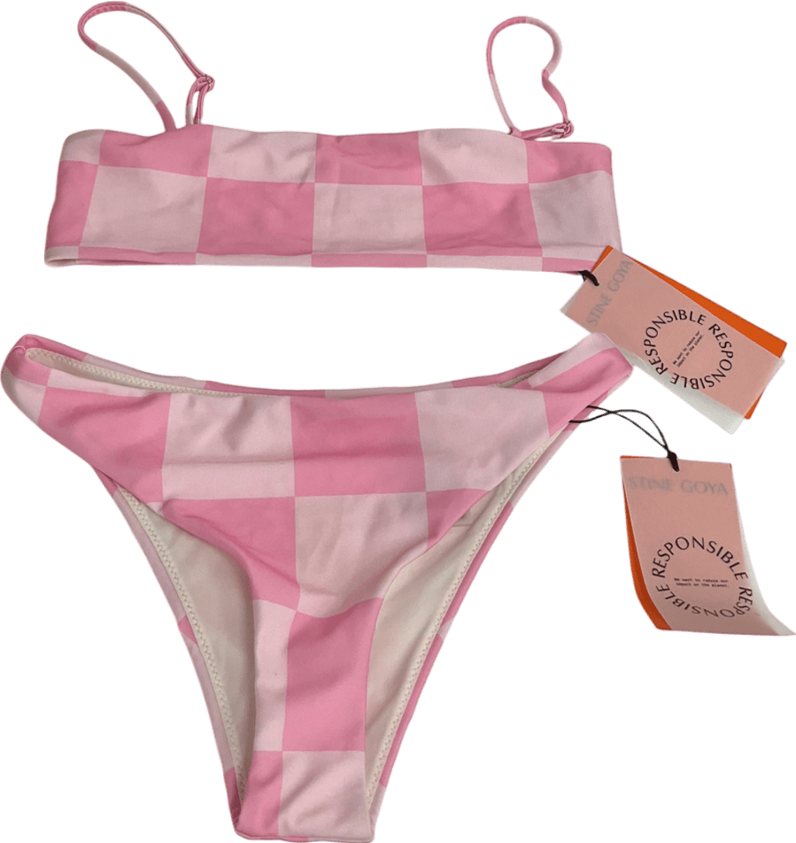 Stine Goya Pink Musi Bikini Top And Bottoms UK XS - Reliked