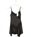 Stradivarius Black Lace - trimmed Mini Dress UK XS - Reliked