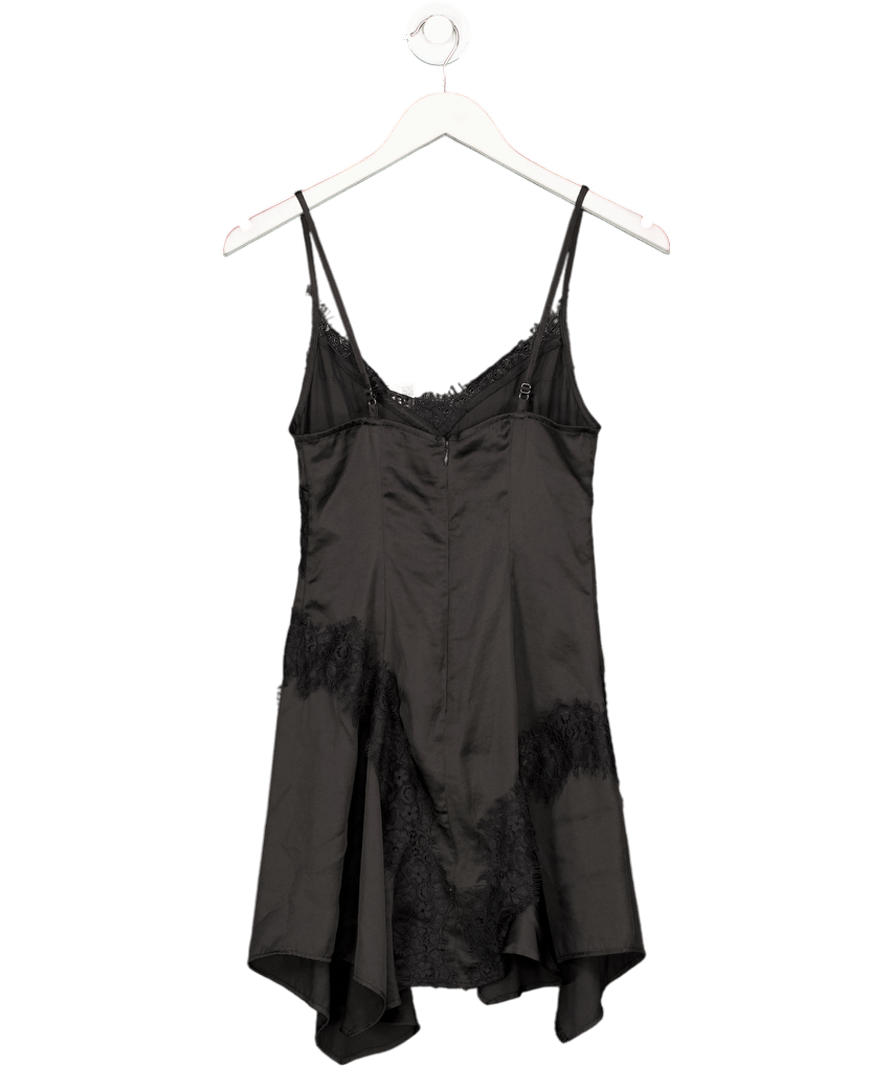 Stradivarius Black Lace - trimmed Mini Dress UK XS - Reliked