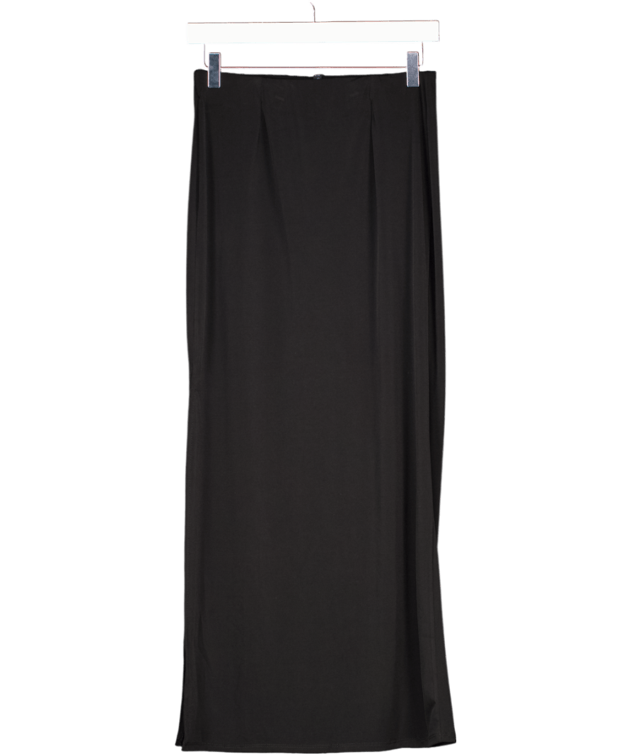 Stradivarius Black Slinky Maxi Skirt UK M - Reliked