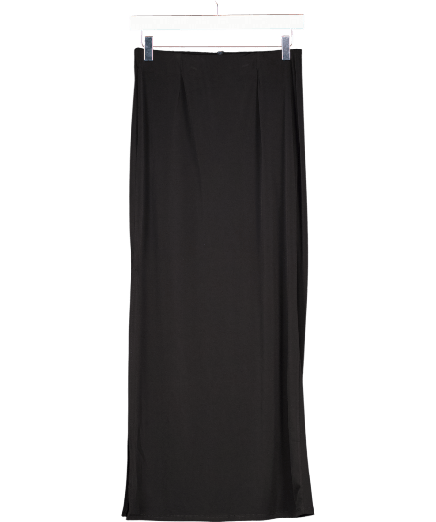 Stradivarius Black Slinky Maxi Skirt UK M - Reliked