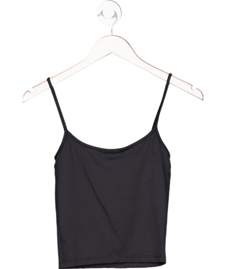 Stradivarius Black Strappy Polyamide Top UK S - Reliked