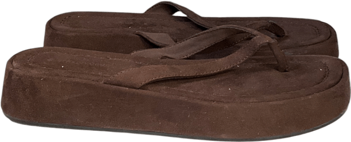 Stradivarius Brown Flatform Sandal UK 7 EU 40 👠 - Reliked