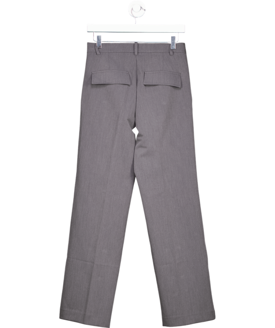 Stradivarius Grey Teen Smart Trousers With Pockets UK 6 - Reliked