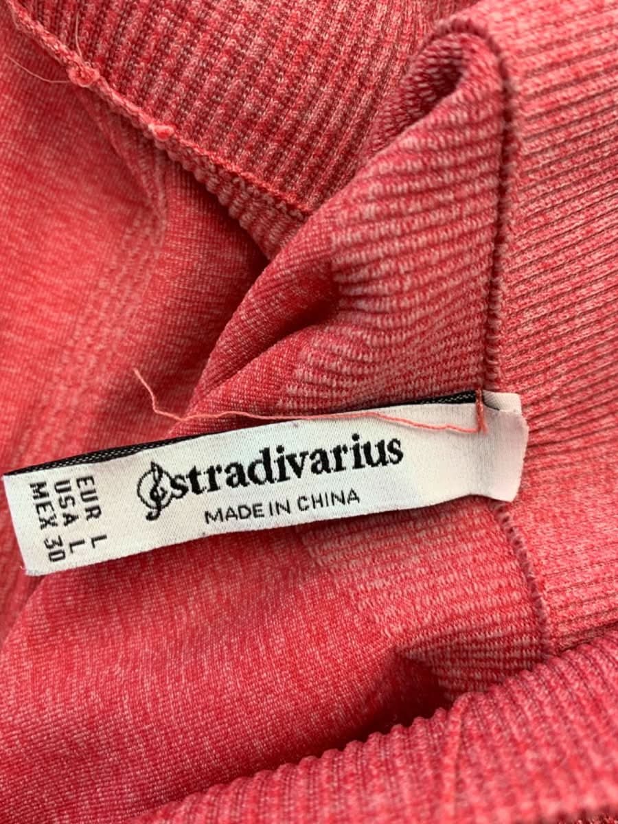Stradivarius Red Seamless Knitted Leggings UK L - Reliked