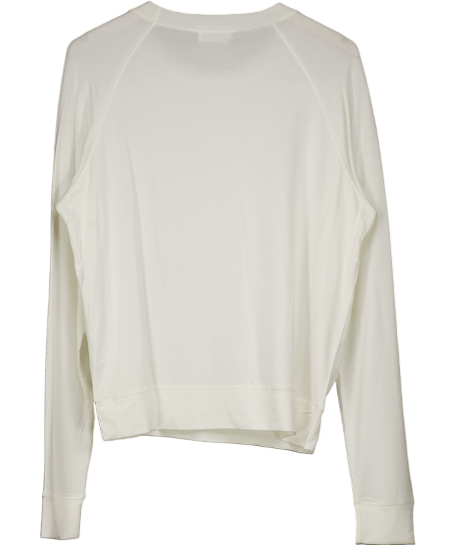 Stripe & Stare White Long Sleeve Under Layer Top UK M - Reliked