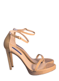 Stuart Weitzman Nude Patent Leather Discoplatform Sandal Us10.5 UK 8 EU 41 👠 - Reliked