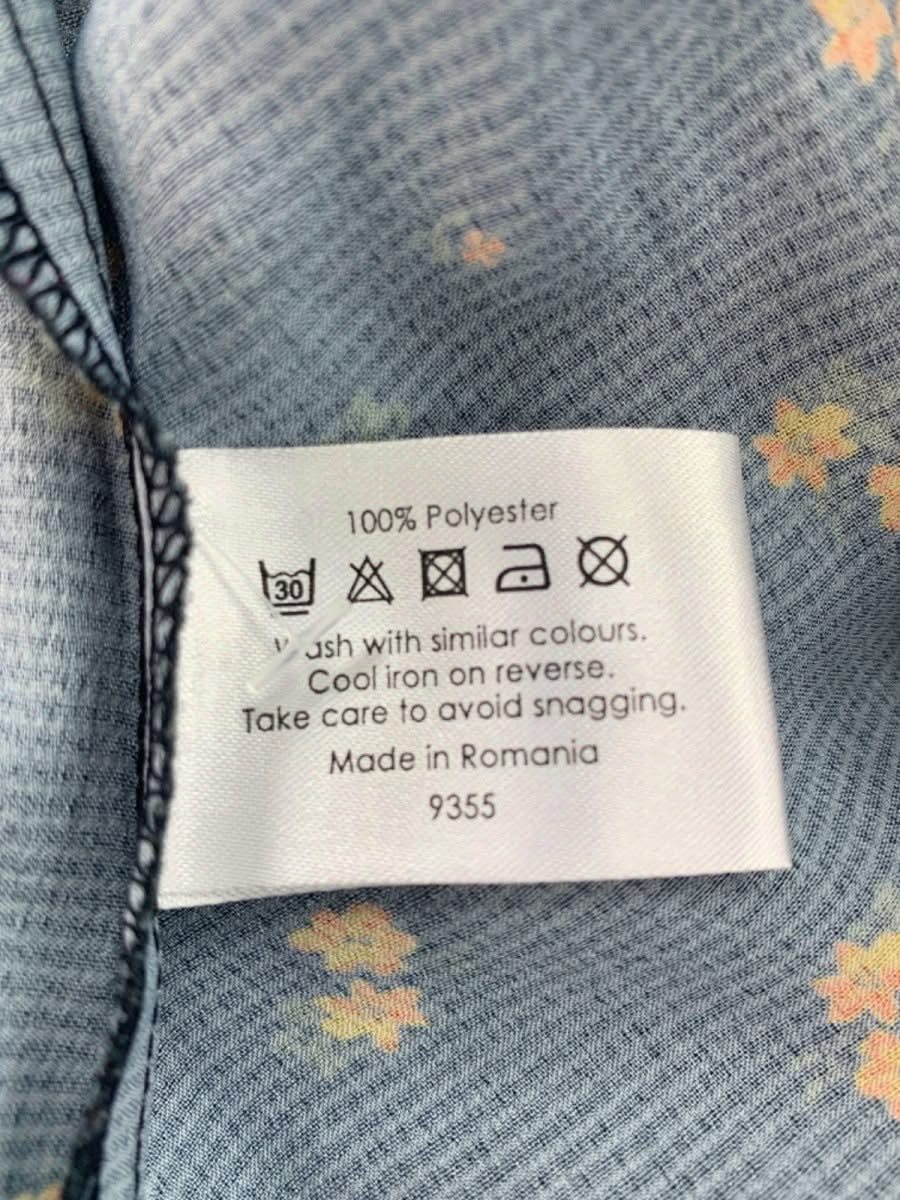 Style Cheat Black Floral Long - Sleeved Dress UK 8 - Reliked