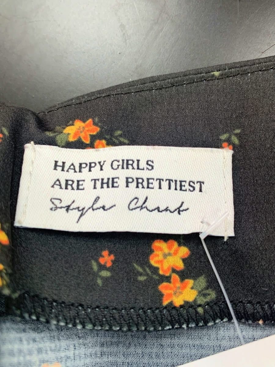 Style Cheat Black Floral Long - Sleeved Dress UK 8 - Reliked