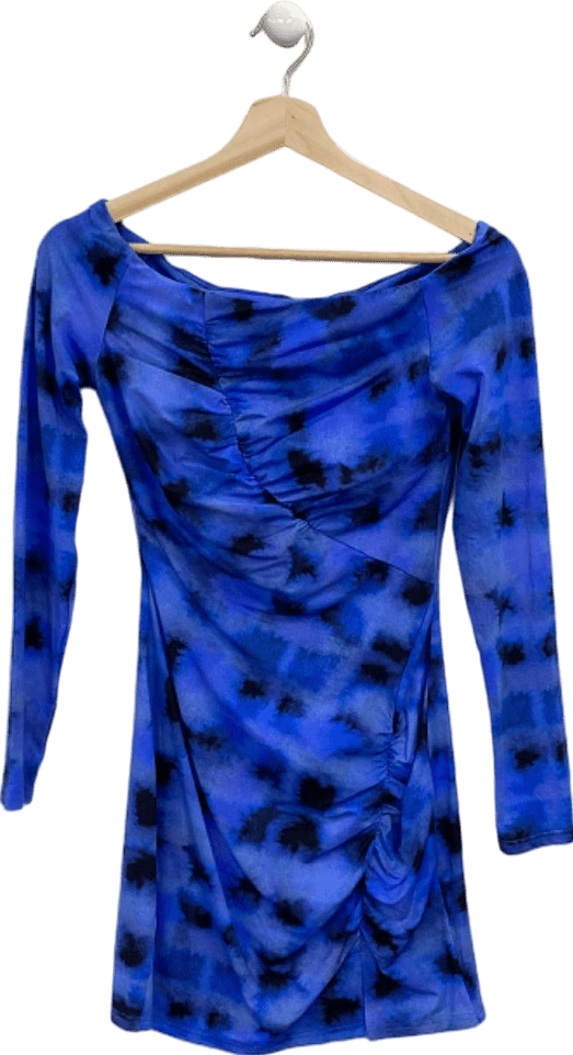Suboo Blue Tie - Dye Long Sleeve Mini Dress UK S - Reliked