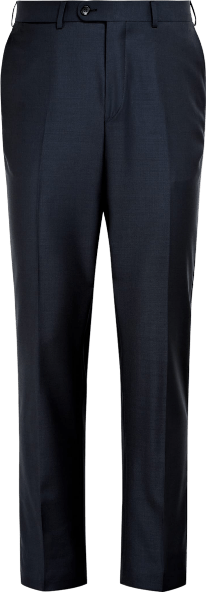 SuitSupply Blue Navy Slim Leg Straight Suit Trousers UK XL W38 - Reliked