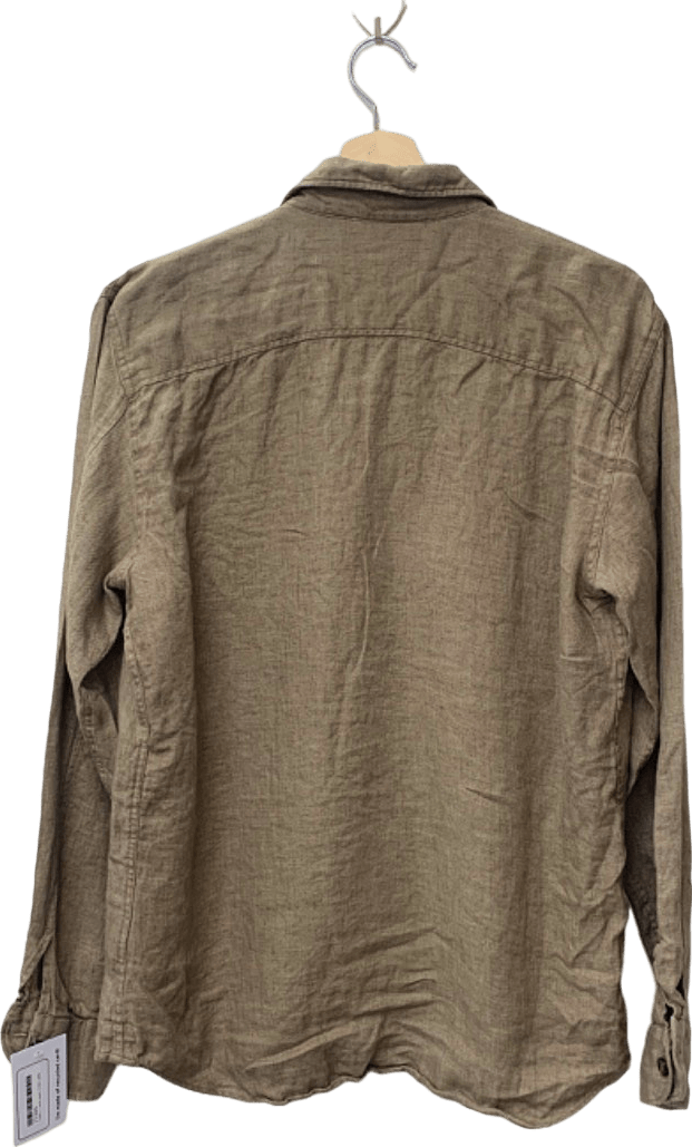 Suitsupply Brown Pure Linen Shirt L - Reliked
