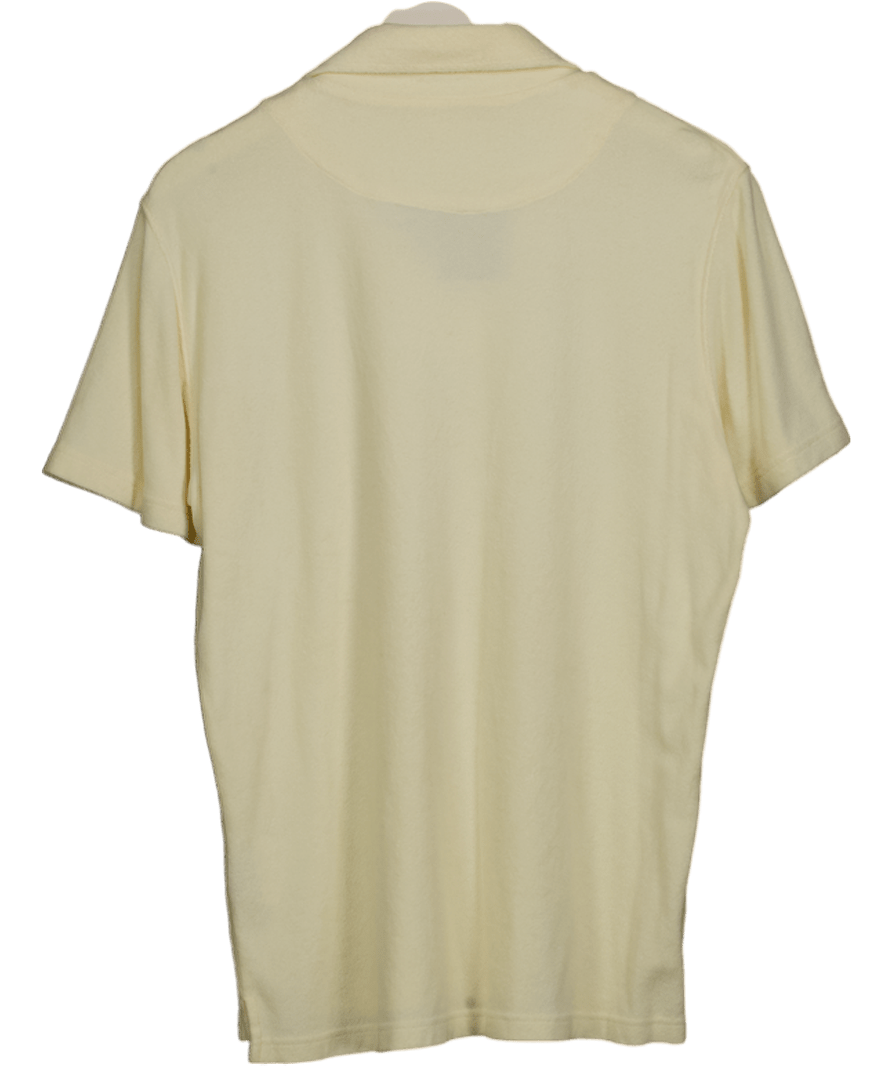 SuitSupply Butter Yellow Terry Polo Shirt UK L - Reliked