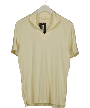 SuitSupply Butter Yellow Terry Polo Shirt UK L