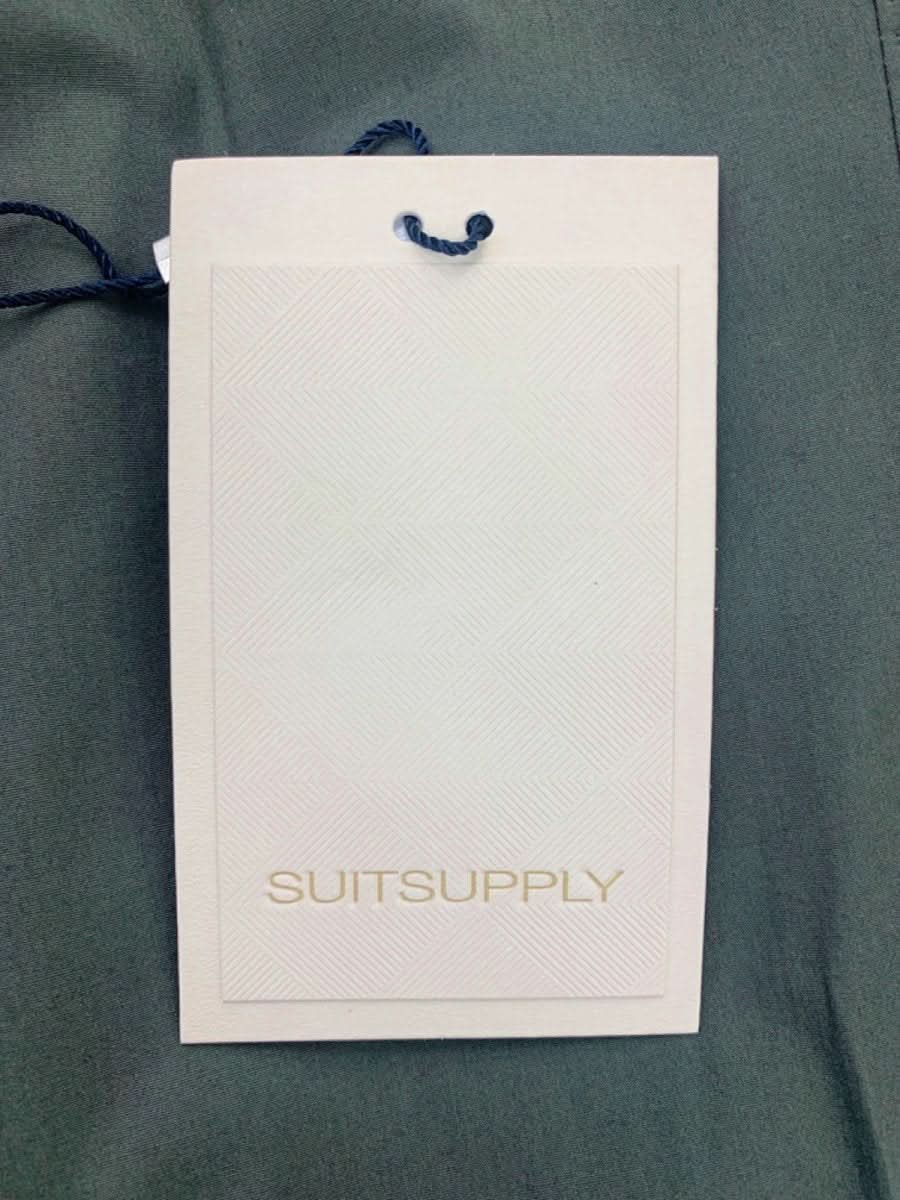 Suitsupply Mid Green Lazio Stretch Cotton Blazer UK 44" - Reliked