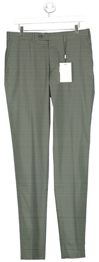 SuitSupply Mid Green Soho Trousers UK 34L - Reliked