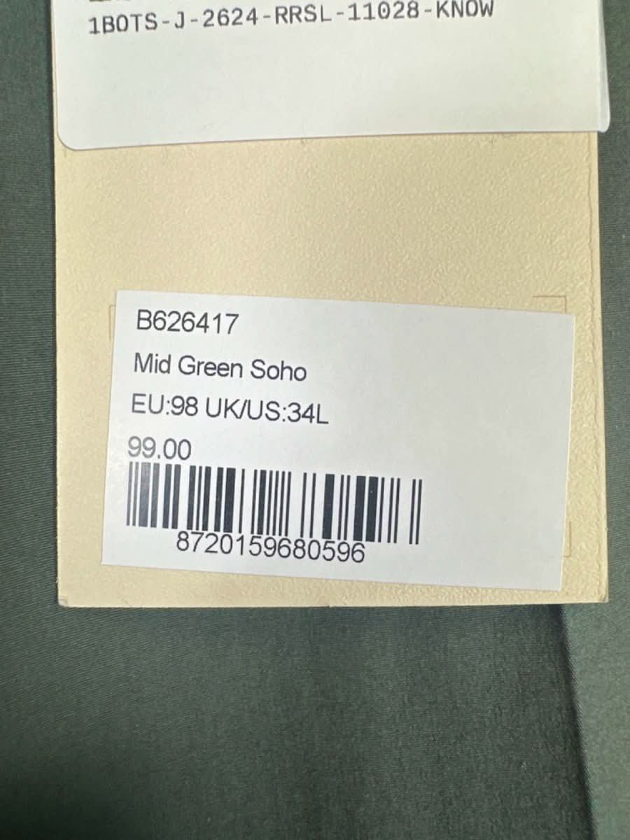 SuitSupply Mid Green Soho Trousers UK 34L - Reliked